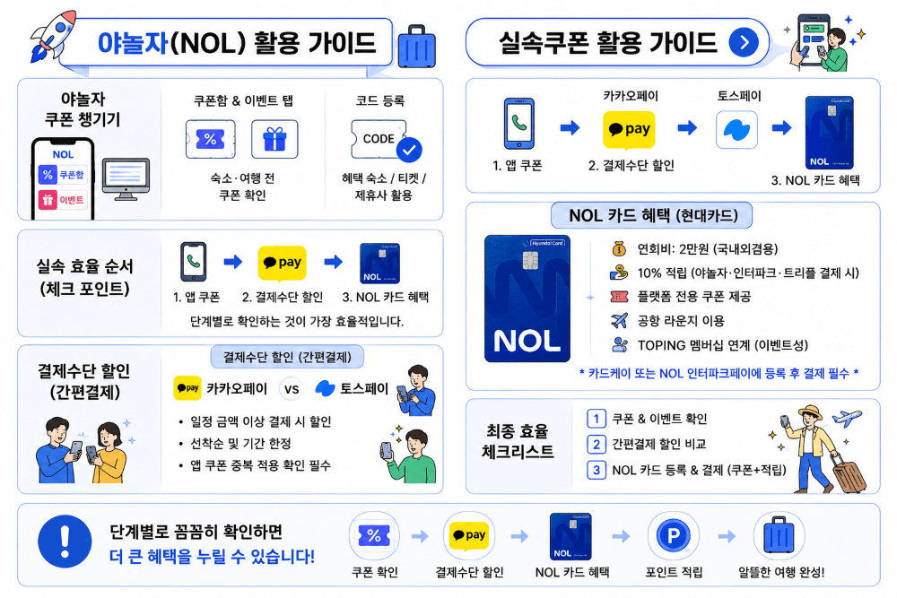 야놀자 쿠폰, 간편결제, NOL 카드 혜택 총정리