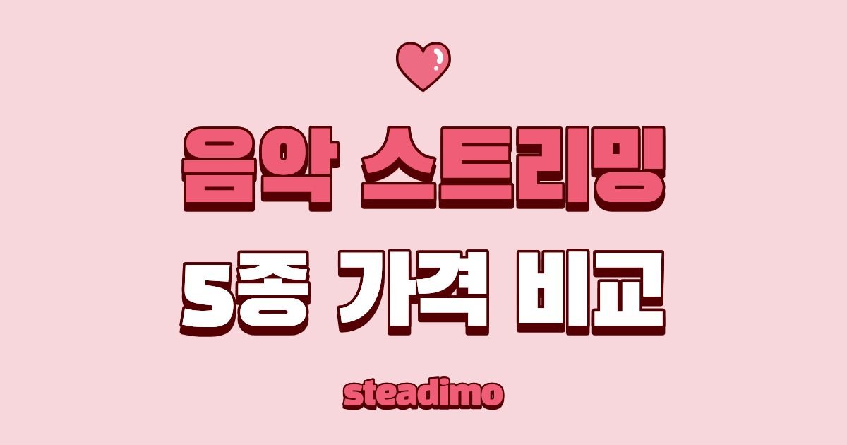 스포티파이, 애플뮤직, 멜론, 지니뮤직, 플로 등 음악 스트리밍 서비스 5종 가격 및 특징 비교표